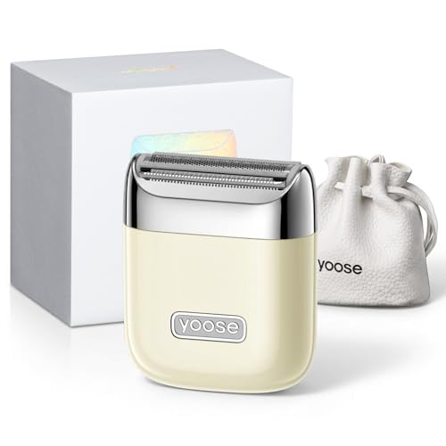 Yoose Electrique Rasoir Femme Professionnelle Electrique Tondeuse Intime Épilateur Électrique Maillot pour Bikini Barbe, Bras, Jambes, Aisselles, Étanche...