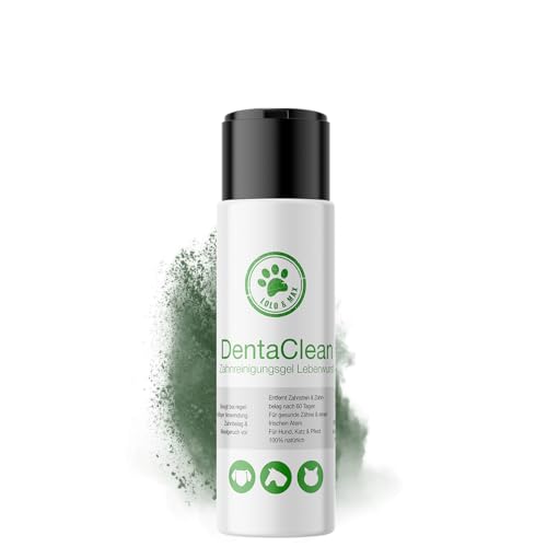 Lolo & Max - DentaClean – Zahnreinigungsgel für Tiere, Hunde & Katzen mit Leberwurstgeschmack, Mittel gegen Zahnstein, Zahnbelag, Maulgeruch - 130 ml