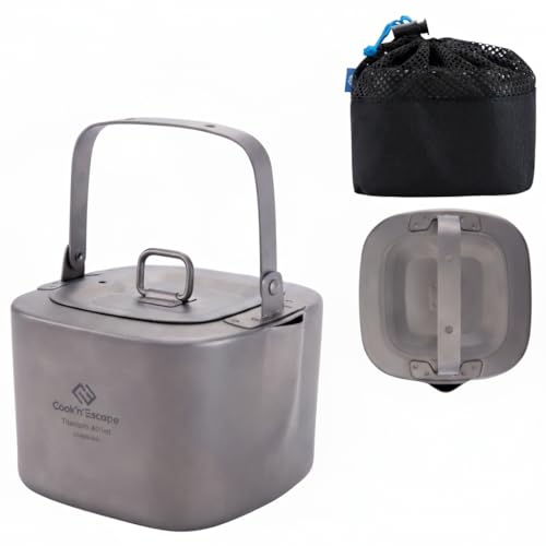 COOK'N'ESCAPE `^ Pg p^ 400ml y180g h ܂݃nh /IHΉ NbJ[[ `^₩ ~jPg   Lv AEghA oR h kettle titanium mini