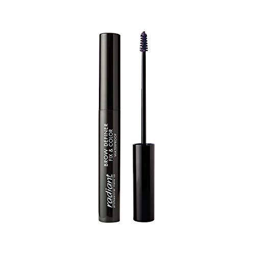 Radiant Professional Brow Definer Fix & Color - Waterproof, Long Lasting Eyebrow Mascara - Eyebrow Shaper & Filler With Precision Brush For Coverage, Perfect Shape & Color - 0.16oz (06)