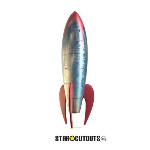 STAR CUTOUTS - Stsc142 - Figurine Géante - Fusée Style Années 1950 186 Cm