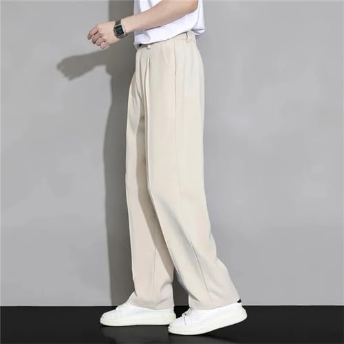 Men Suit Casual Pant Solid Wide Leg Business Trousers Straight Streetwear Comfortable Fabric Oversize Pants2