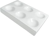 1PC White Porcelain Spot Plate 6 Wells Laboratory Spotting Reaction Plate Best for Laboratory Chemical...