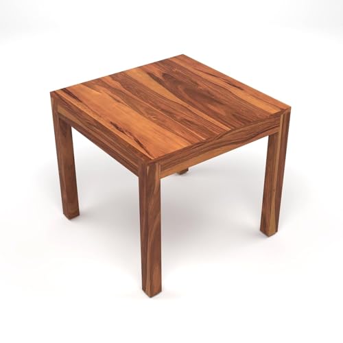 Image of Solid Sheesham Wood 4 Seater Dining Table Set with Cushioned Chairs for Dining Room | Living Room | Home & Office | Hotels Restaurant & Cafe (Honey, 4 Seater)