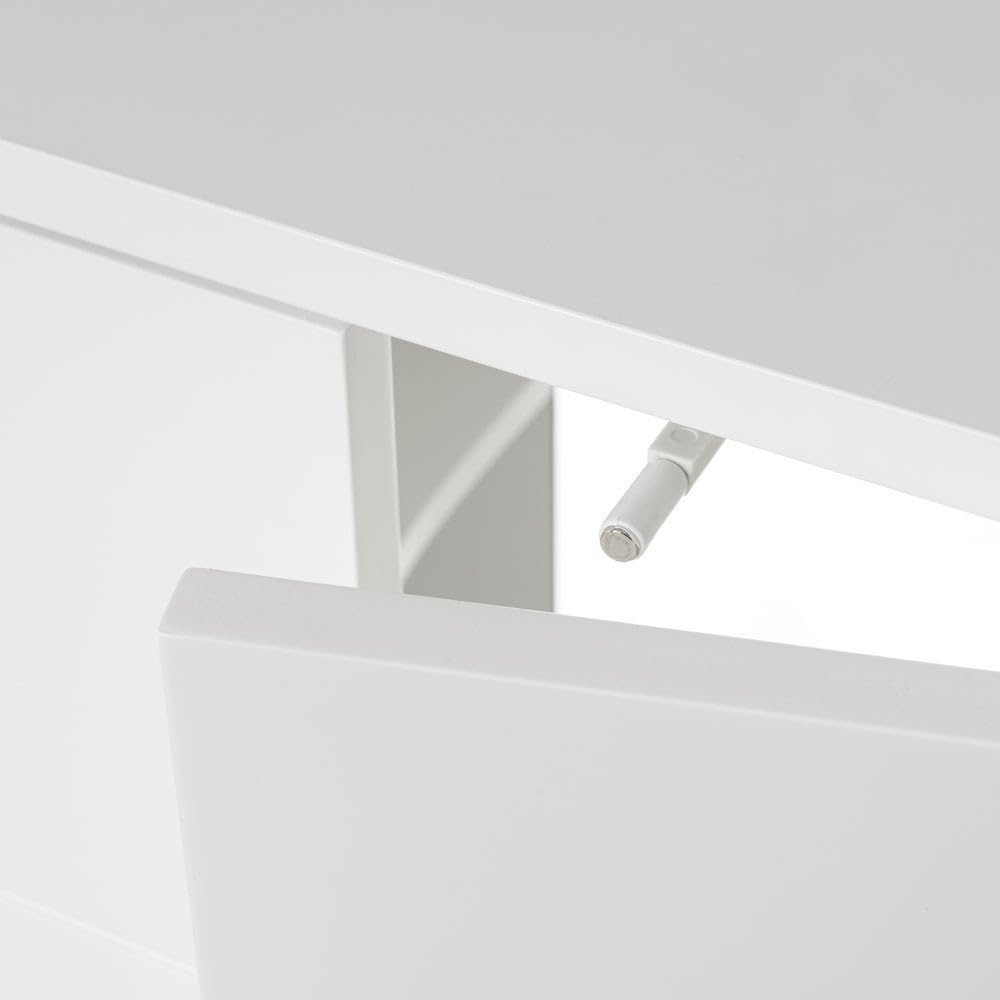 LOLAhome - Mueble bajo Lavabo pie de Tablero Laminado Blanco 56x30x60 cm. Diseño de Puertas a Cuadros. Incluye Estante Regulable en Altura Que aprovecha el Espacio en baños de tamaño reducido
