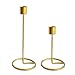 Produktbild 2 Stück kerzenständer Gold, stabkerzenhalter, Stabkerze Hoch Metall Deko Kerzenleuchter, Vintage Kerzen Ständer für Hochzeit