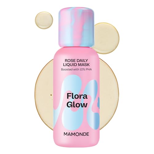 Image of MAMONDE Flora Glow Rose Daily Liquid Face Mask | 2-in-1 Toner & Exfoliator | Korean Leave-On Mask with Hyaluronic Acid, Peptides & 10% PHA For Glass Skin | Korean Skin Care | Makeup Prep