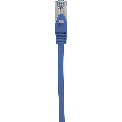 Basetech BT-2270670 RJ45 Network Cable, Patch Cable CAT 6a S/FTP 3.00 m Blue with Latch Protection, Flame Retardant Pack of 1 - Image 2