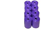 Originalpetbags 120 Easy Open & Strong Leak-Proof Poop Bags Dog Waste Bags 13.25 x 9 Made in USA with Dispenser.Bags are easier to tie than standard 12 inch bags, Purple