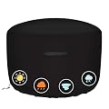 Outdoor Fire Pit Cover 36 inch Round Waterproof , Weatherproof Heavy Duty Oxford Fabric with PU Coating for Year-Round Protection, Black