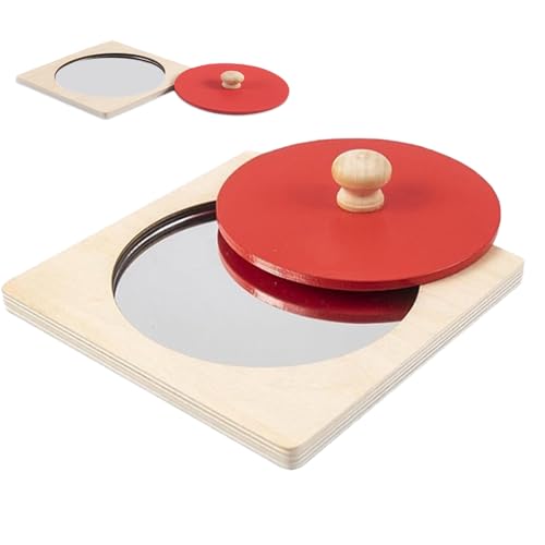 Juguetes sensoriales interactivos de madera con espejo integrado 8