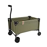 509 Crew: Little Wagon - Khaki - Folding Pull-Along Cart, Adjustable Handle, Canvas-Metal Frame, Transport Toys-Dolls-Stuffed Animals, Kids 3+