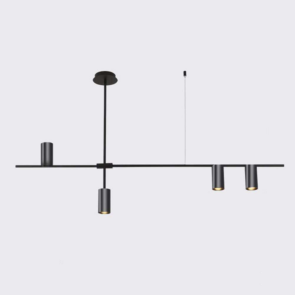 Lampada a sospensione minimalista con striscia di metallo, lampada a sospensione a LED per soffitto, moderna lampada da tavolo da pranzo per interni, lampadario nordico per cucina e soggiorno