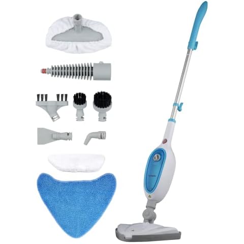 Vytronix USM13 10-in-1 Multifunction Upright Steam Cleaner Mop | Kills 99.9% of Bacteria | Steamer For Cleaning Hard Floors, Carpets, Bathroom, Kitchen, Windows, Garments & Upholstery | 6m Power Cord Cover