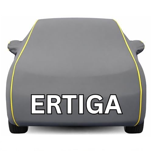 Image of Kayme Premium Grey Ertiga Car Cover Waterproof for (All Models & Variants - Petrol, Diesel, CNG & EV) |Speacially Custom Fit with Mirror Pockets |All-Weather Protection - Outdoor Car Body Cover