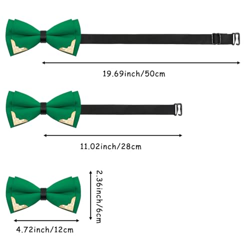 Image of Bow Ties for Men Women Metal Gold Bowtie, Pre Tied Mens Bow Tie Tuxedo Bowties Men for Prom Wedding Party