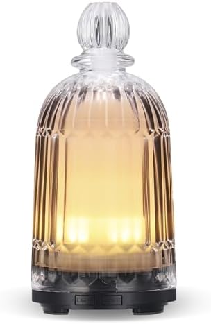 TopWell 120ml Aroma Essential Oil Diffuser, Cool Mist Humidifier Ultrasonic Aromatherapy Diffuser with Adjustable Mist Mode, Waterless Auto Shut-Off and 7-Color LED Night Lights for Home Office Baby