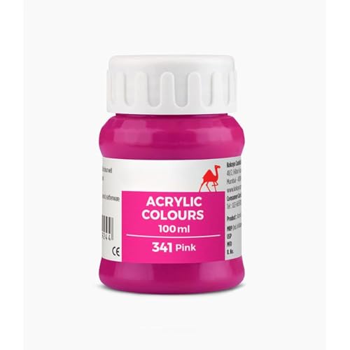 Image of Acrylic Colour (Fabric Colour) | 100 ml.- 100ml, Multi-Surface, Skin-Friendly & Vegan | (Pink)