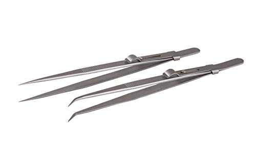 image for Yababa Tweezers, Precision Tweezers Set, Anti-Static Stainless Steel C