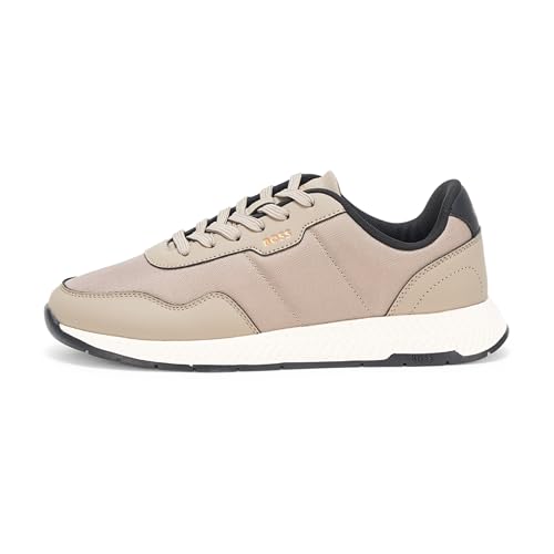 Image of BOSS Men's Leather Mix Low Top Sneaker