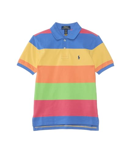 POLO RALPH LAUREN Boys' Striped Cotton Mesh Polo Shirt (Big Kid)
