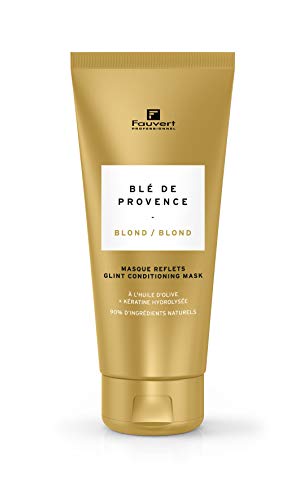 Máscara refrescante de color con pigmentos rubios para reflejos dorados intensos en el cabello con extracto de olivo y queratina hidrolizada