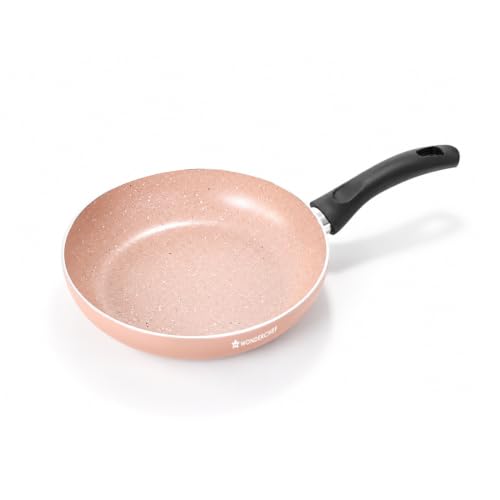 Image of Wonderchef Vitalife Non-Stick Fry Pan for Kitchen, 20cm, 900 ml, Non-Toxic Coating, PFOA-Free, Cool-Touch Handles, Scratch-Resistant, Gas & Induction Compatible, 2-Yr Warranty, Terracotta