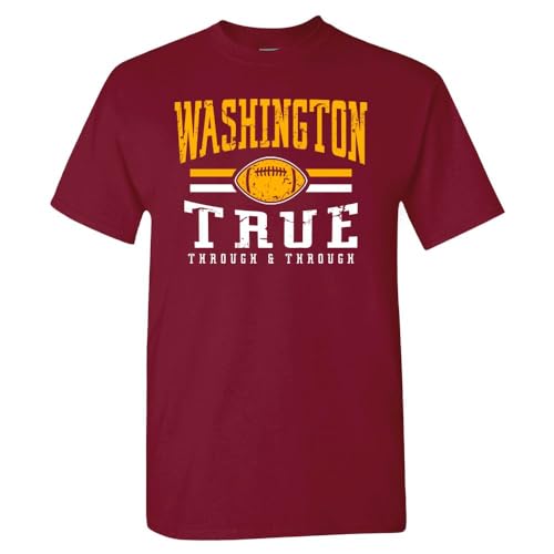Washington Football Men's Vintage Fan T-Shirt (Garnet T-Shirt, L)