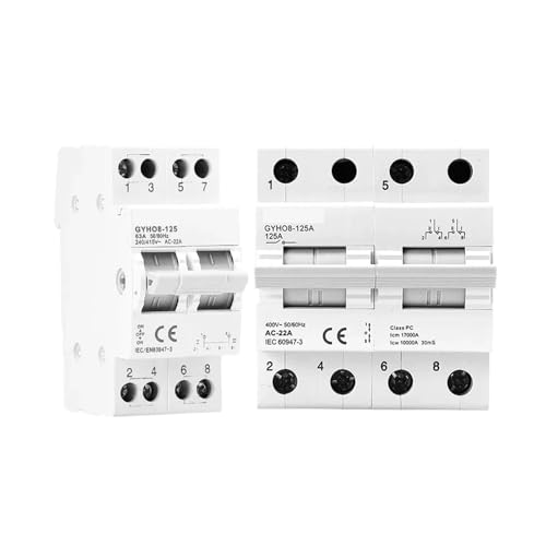Interruptor de transferencia manual de riel para evitar cortocircuitos CA 2