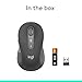 Logitech Signature Plus M750 Wireless Mouse – for Small to Medium Hands, SmartWheel, Bluetooth, Multi Device, 24-Month Battery, Silent Clicks, Customizable Side Buttons, Contoured Shape - Graphite