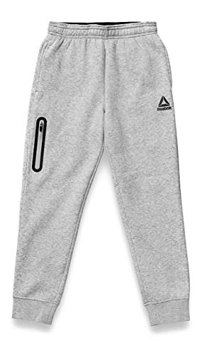 Reebok Boys Fleece Performance Jogger Sweatpants Sizes 4-18, (X-Small (4/5), Grey Heather) #TOP7