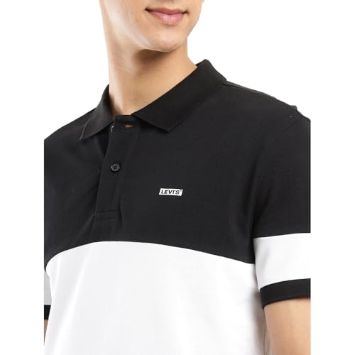 Image of Levi's Men's Cotton Regular Fit Solid Polo T-Shirt