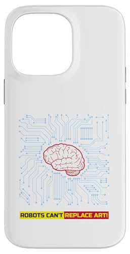 ロボットはアートを置き換えることができません(AI Brain Graphic) スマホケース iPhone 14 Pro Max 用