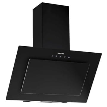 SUGGAR COIFA DE PAREDE ONIX VIDRO INCLINADO 90 CM PRETA 110V TP1291PT