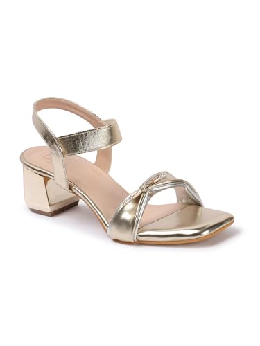 Image of Carlton London Women Stylish Fashion Embellished Sandals for Outdoor, Party, Wedding and Holidays with Block Heels
