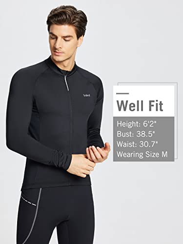 BALEAF Men's Cycling Jersey Long Sleeve Road Biking Bicycle Gear Mountain Bike Shirts Full Zip Pockets UPF50+ - Image 7
