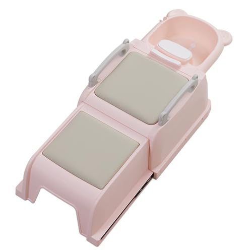 折りたたみ式子供用シャンプーチェア、調節可能なシャンプーチェア、シャンプー用洗面器とヘッドレスト付き、女の子と男の子に最適