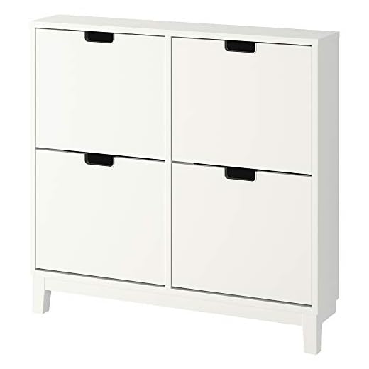 IKEA STÄLL shoe cabinet with 4 compartments white (96x17x90 cm)