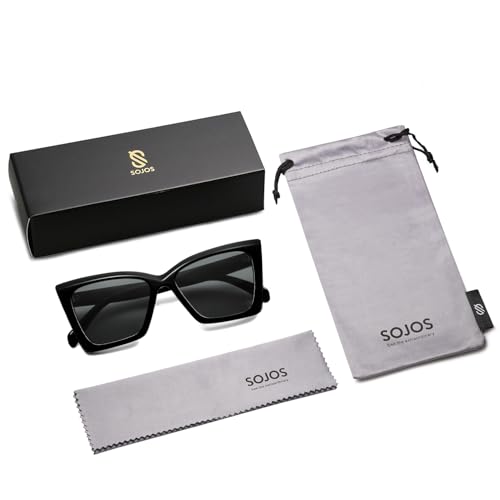 Image of SOJOS Trendy Oversized Cateye Sunglasses Womens UV400 Designer Shades Lentes De Sol Para Mujer SJ2347