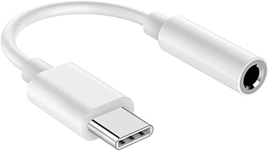 Samsung_Type C to 3.5mm Headphone Jack, Upgrade 32bit Hi-Fi Sound Compatible with Samsung Galaxy S24/S23/S22/S21/S20 (Ultra/Plus/Fe), Note 20/20+/10,Flip/S/A/F/M Series (White)