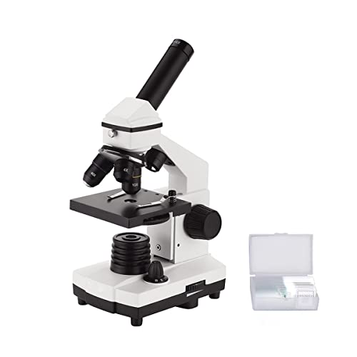 Microscope Monocular Biological Microscope 64-640X Up/Down for Cells Slides Watching Students Kids Education Gift