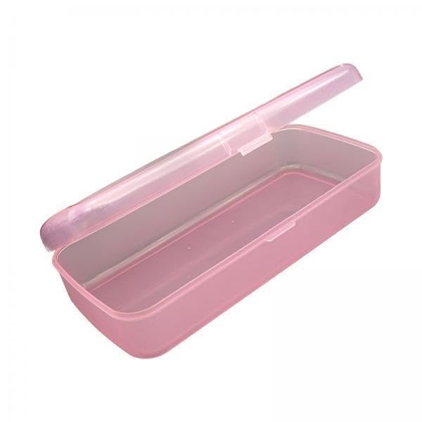 atorse 3xnail art tool storage box personal for cuticle pusher nail clippers beads pink s