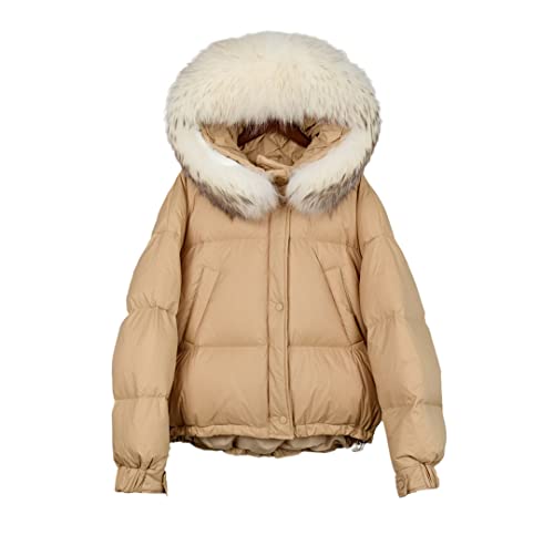 Manteau d'hiver à capuche femme veste courte duvet de canard chaud M
