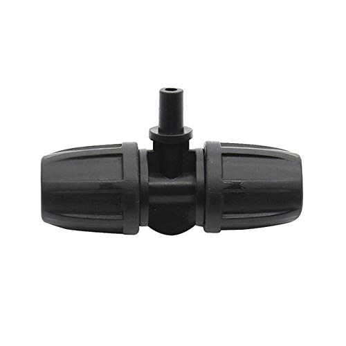 Connecteur de tuyau de 8/11mm à 6mm noir avec écrou de blocage pour buse d'arrosage de jardin