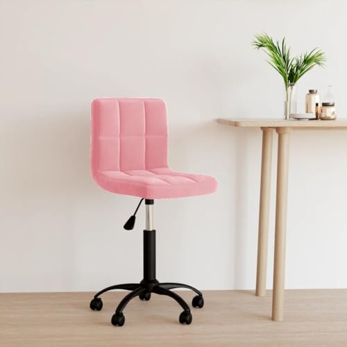 Silla de oficina de terciopelo rosa, silla giratoria para juegos, silla ejecutiva ergonómica para habitación juvenil, dormitorio, sala de reuniones, elegante y cómoda silla de escritorio