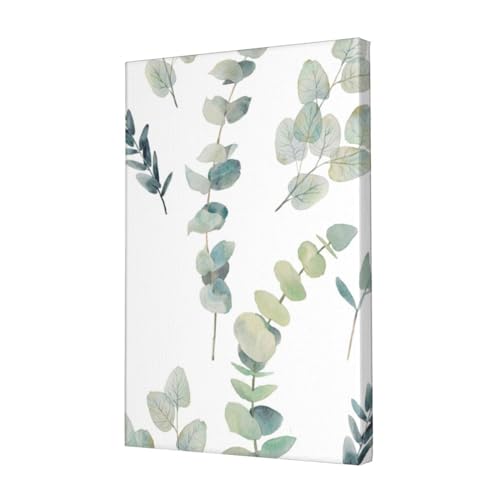Toile eucalyptus décoration murale chambre tableau moderne 45x30