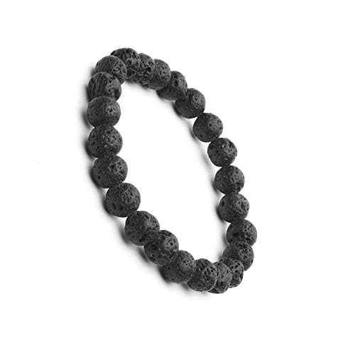 Arihant Gems & Jewels Black Lava Stone Bracelet | Natural & Certified | Astrological Gemstone | Positive Effect | Unisex Both for Men & Women (B07NQHZHL2) Amazon Price History, Amazon Price Tracker