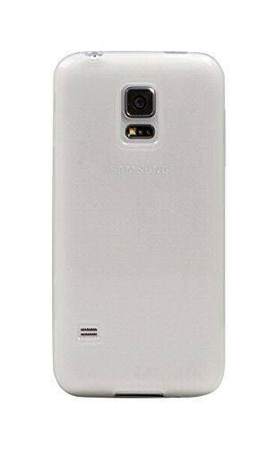 Ektor® Carcasa Case Silicona Cover Funda para Samsung Galaxy S5 Mini Inner Scrub - Weiß