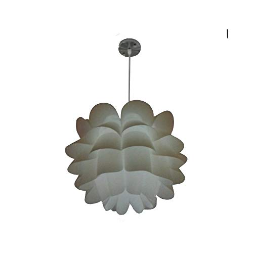 TrAdE Shop Traesio - LAMPADARIO Lampada A Sospensione Rotondo Moderno Effetto Origami Floreale - 7185 - Bianco