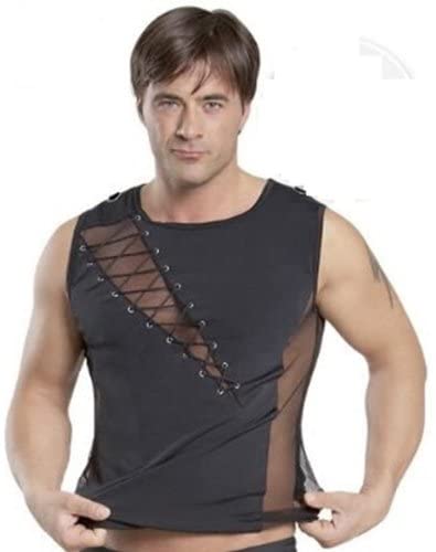 Herren Shirt sehr sexy mit Netz und Ringen (L) Tolles Tragegefühl super Optik